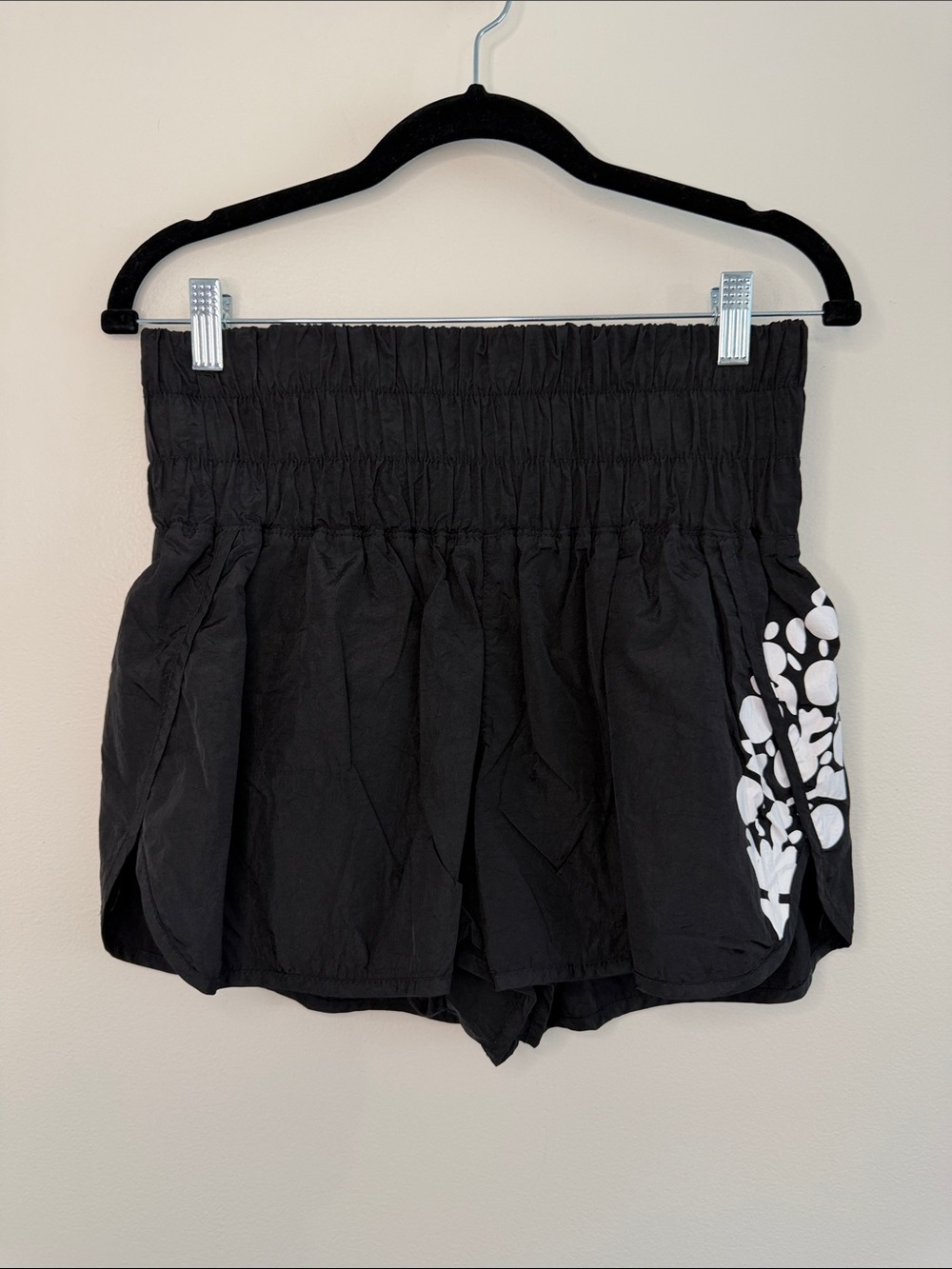 Free People Movement The Way Home Short Lined Black White Large Logo Large